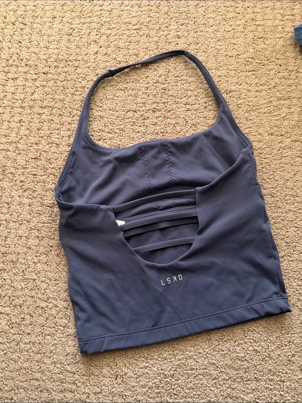 LSKD Slate Blue Strappy Back Tank Top